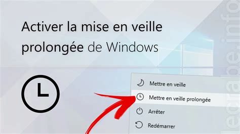 Activer mise en veille windows 10